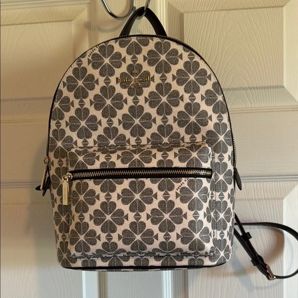 Kate Spade Gray Patterned Women\'s Backpack Kate Spade Signature Backpacks | Mercari main image 4